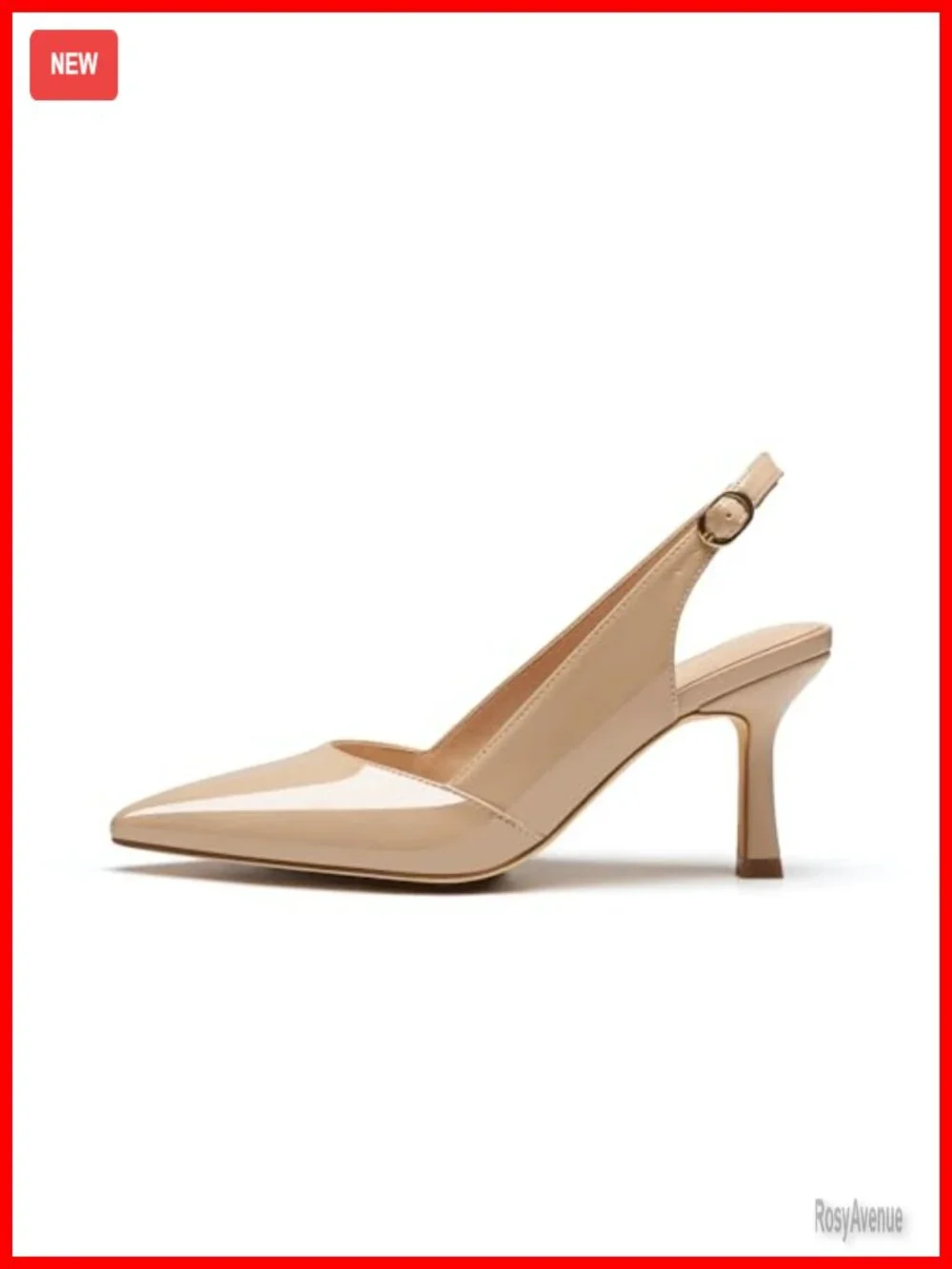 Slingback Kitten Heels Pointed Closed Toe Dressy Pumps Shoes Wedding Office